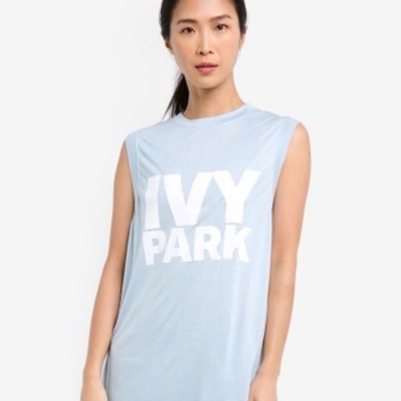 Ivy Park Baby Blue Super Soft Oversized Tank Top S - Picture 4 of 7